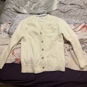 Wilfred Cream Cashmere Cardigan Sweater